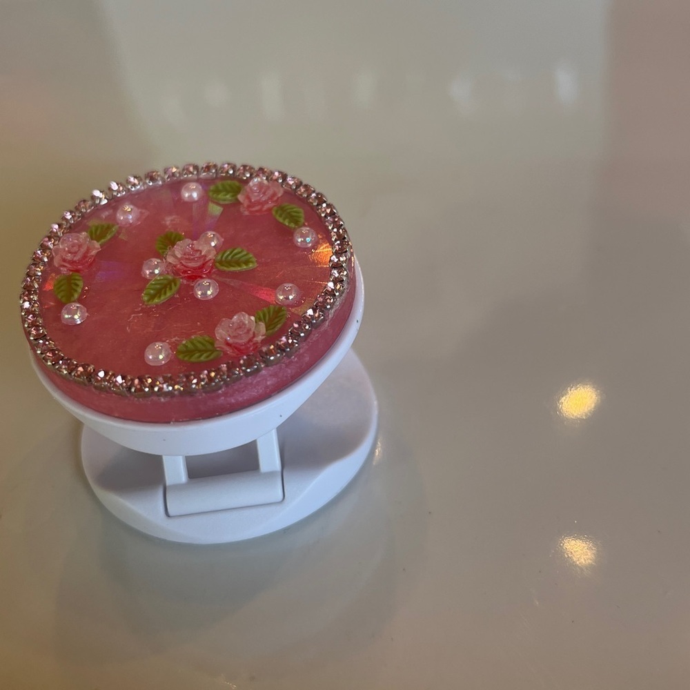 Pink Floral Phone Grip - Picture 3 of 6